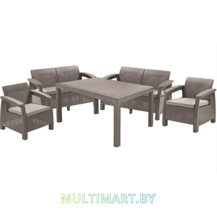 Набор садовой мебели Curver Corfu fiesta set (Капучино/Песочный) (227586)